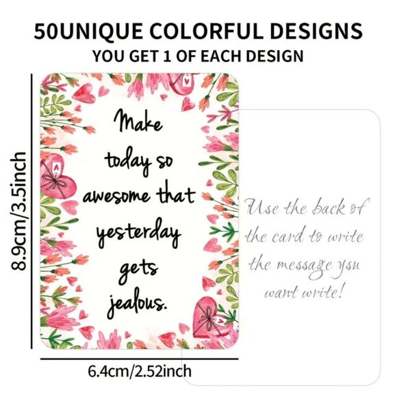 50 Motivational Inspirational Affirmation Cards - Picture 2 of 5